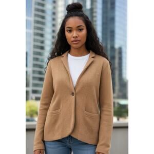 J. Crew Factory Camel Knit Blazer Cardigan